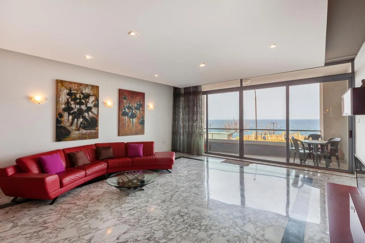 Spacious Seafront Apt With Living, Sofa, Wifi & Ac By 360 Estates Sliema Apartment